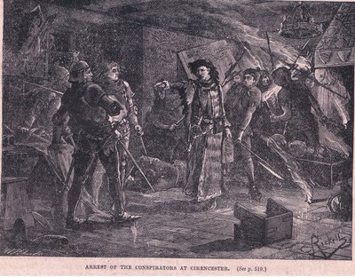Arrestatie van de samenzweerders in Cirencester AD 1400 door Charles Ricketts